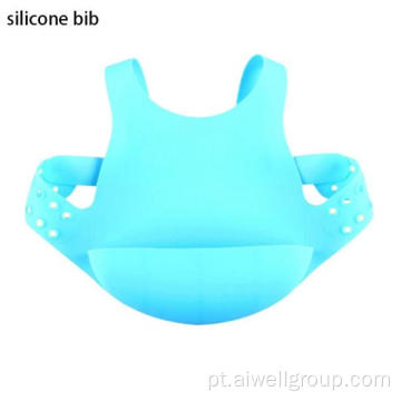 Tira de bebê abraçando babador à prova d&#39;água de silicone